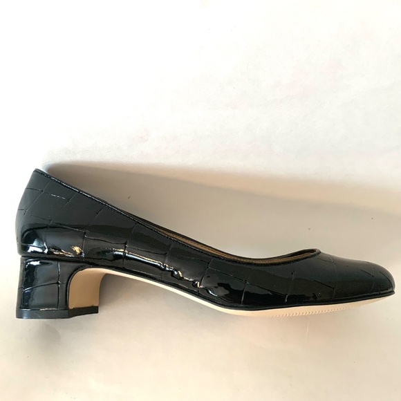 Talbots Black Crocodile Patent Leather Pump Block heel Women’s Dress Shoes 8 - Picture 12 of 12